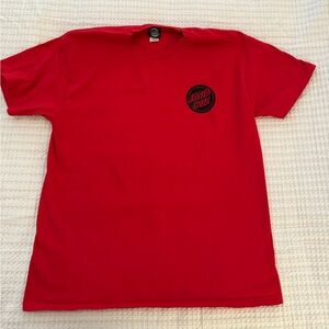 Santa Cruz Skateboards Red Short Sleeve Tee